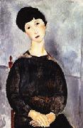 Amedeo Modigliani, Yound Seated Girl With Brown Hair